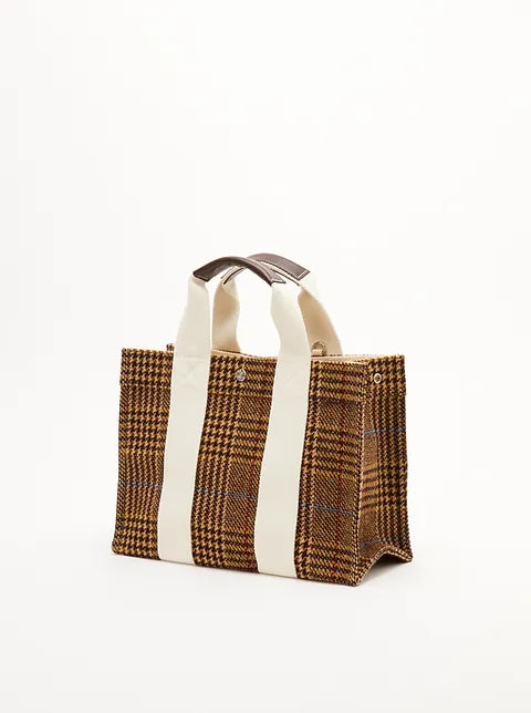 Rue De Verneuil Tote M Flannel Prince de Galles – Koo De Ker