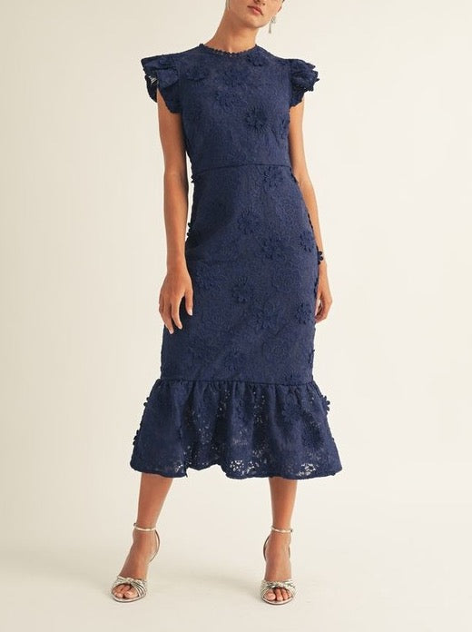 Reese Navy Lace Dress