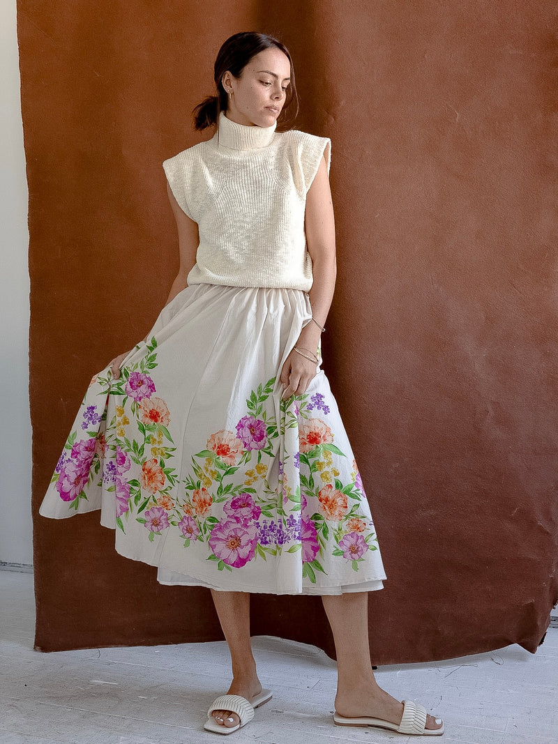 Veronica Floral Midi Skirt