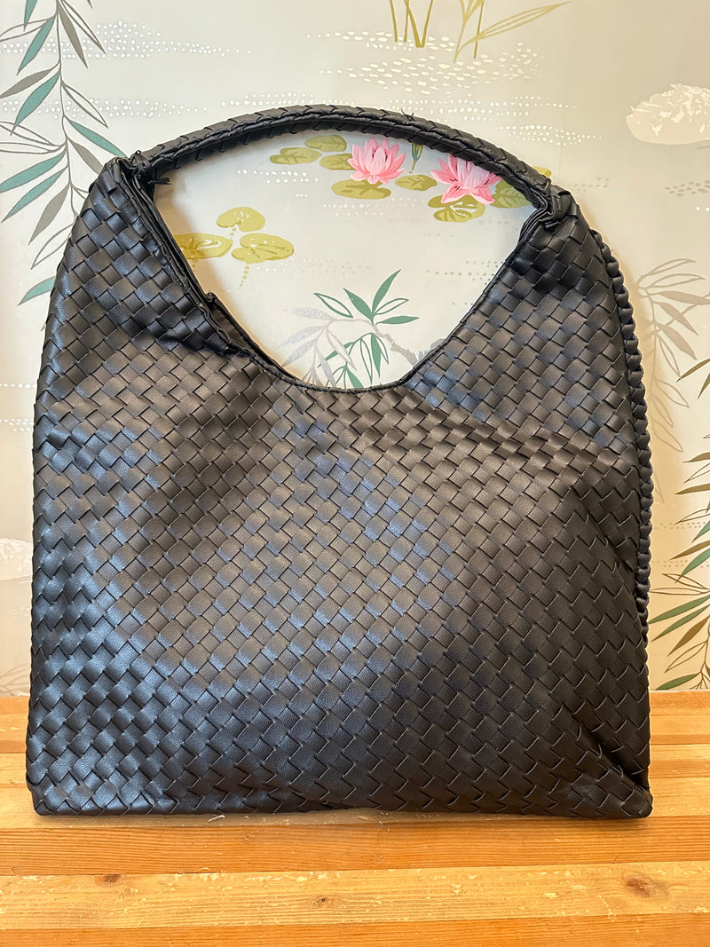 Dominique Woven Bag Black