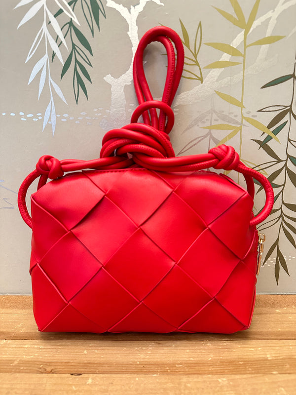 Cindy Woven Bag Red