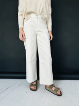 Lucca Ivory Cropped Jeans