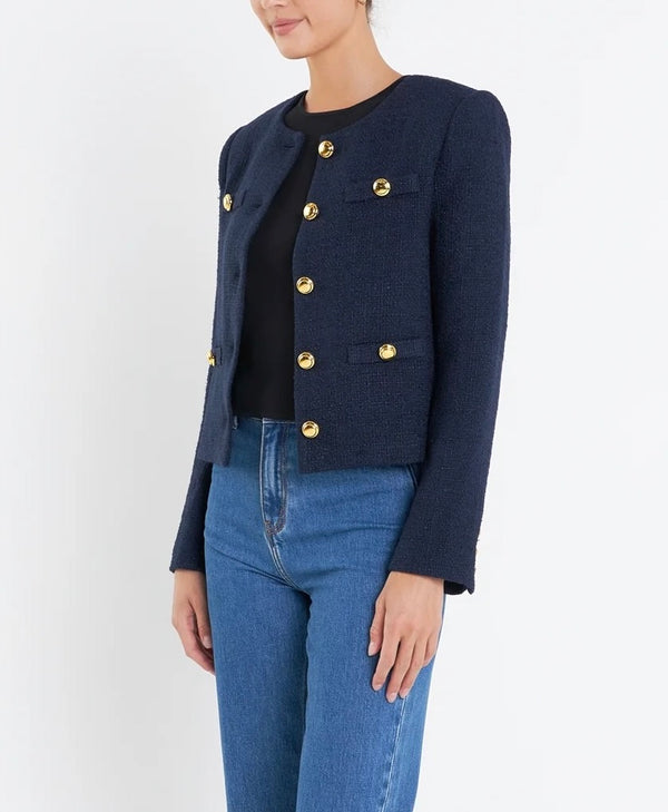 Claire Tweed Button Jacket