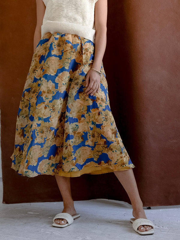 Laurel Floral Midi Skirt