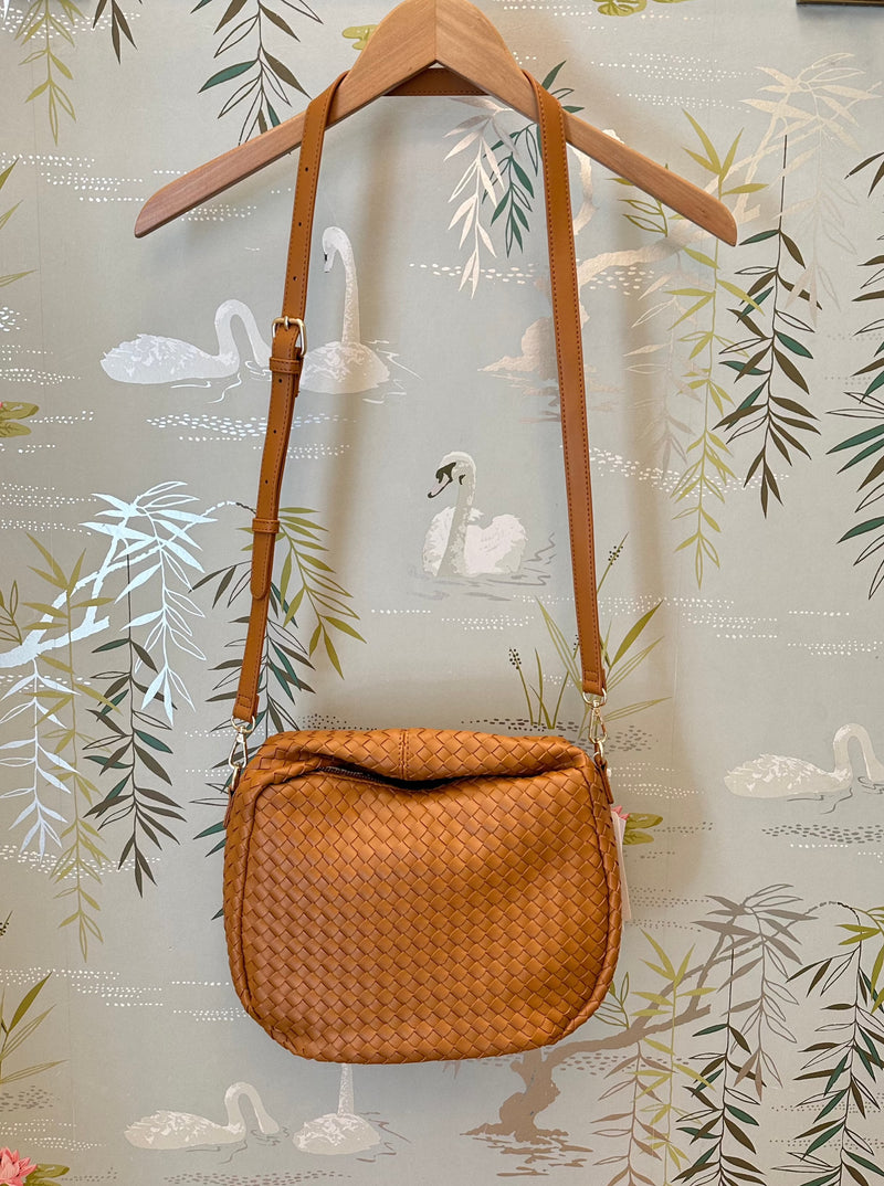 Hailey Woven Handbag Tan