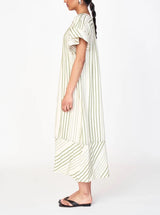 Mirth Vienna Pintuck Dress in Garden Stripe