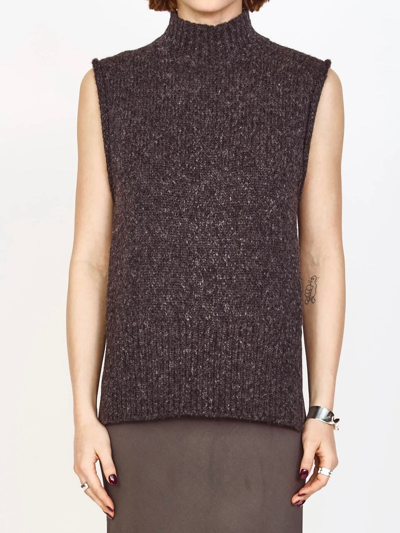 Mirth Aspen Sweater Vest in Charcoal