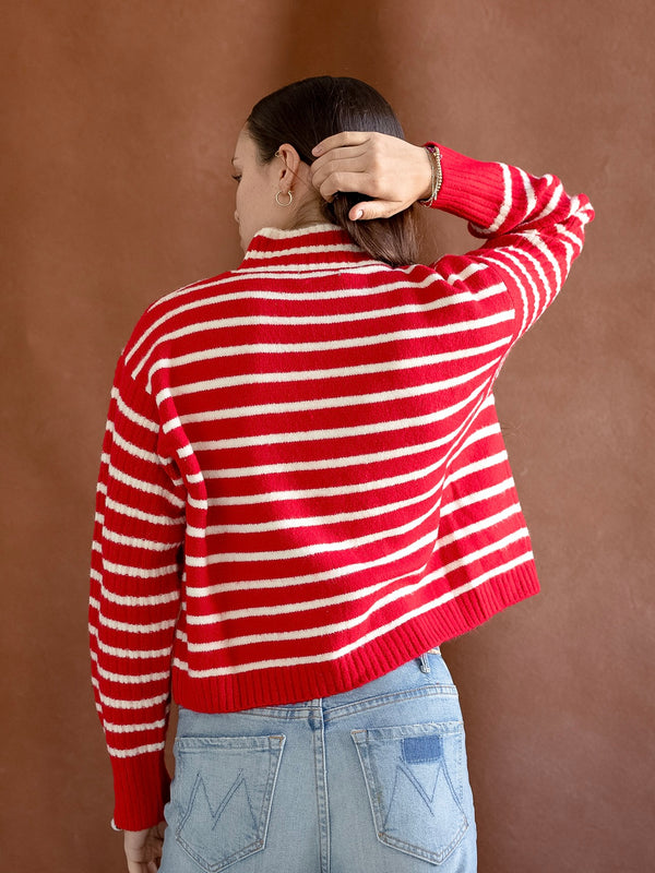 Red Striped Pullover