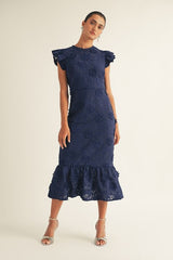 Reese Navy Lace Dress