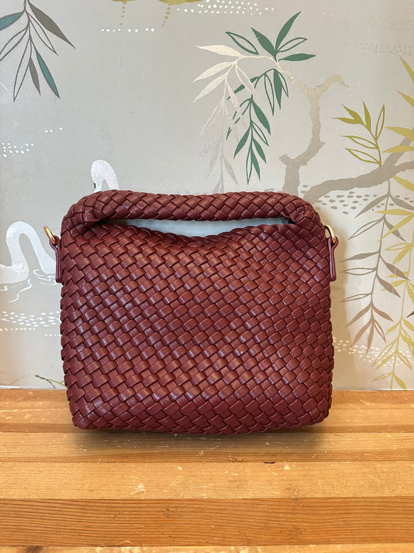 Adrianne Small Woven Bag Burgundy