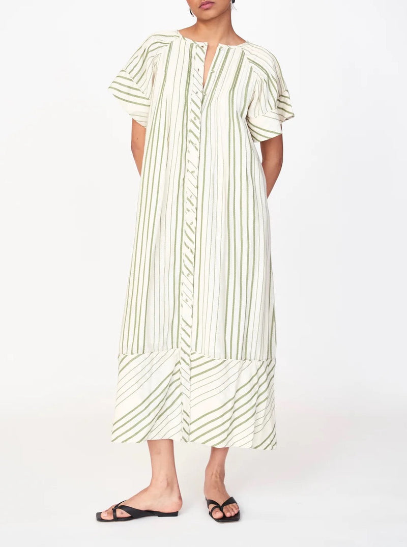 Mirth Vienna Pintuck Dress in Garden Stripe