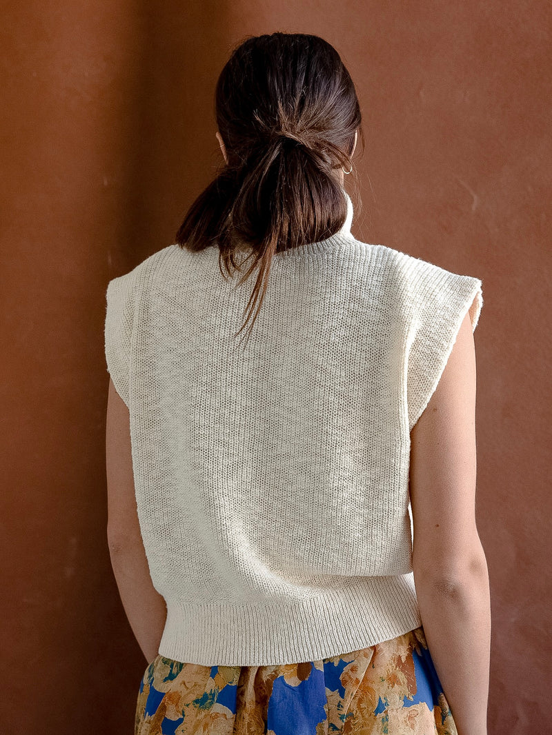 Ivory Knit Vest