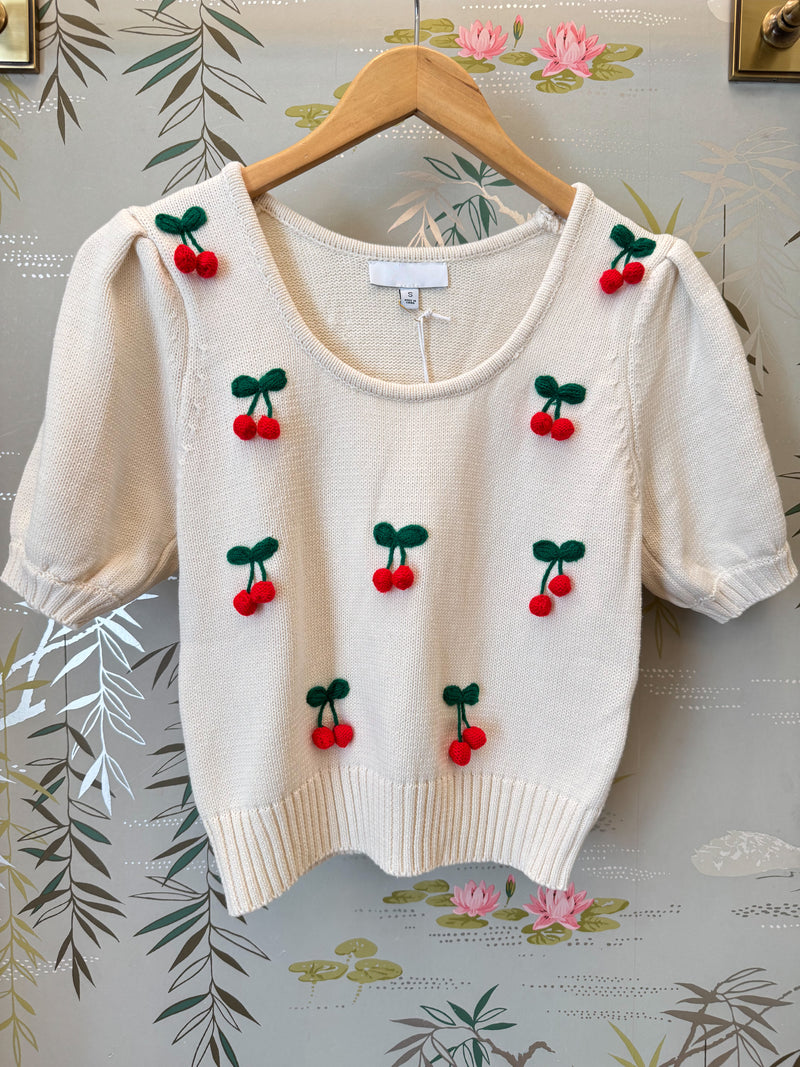 Cherry Knit Sweater