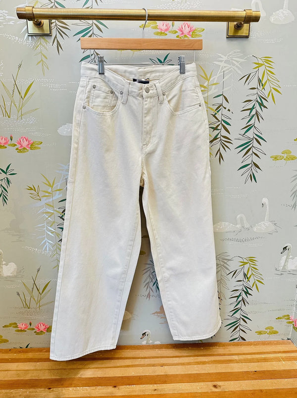 Lucca Ivory Cropped Jeans