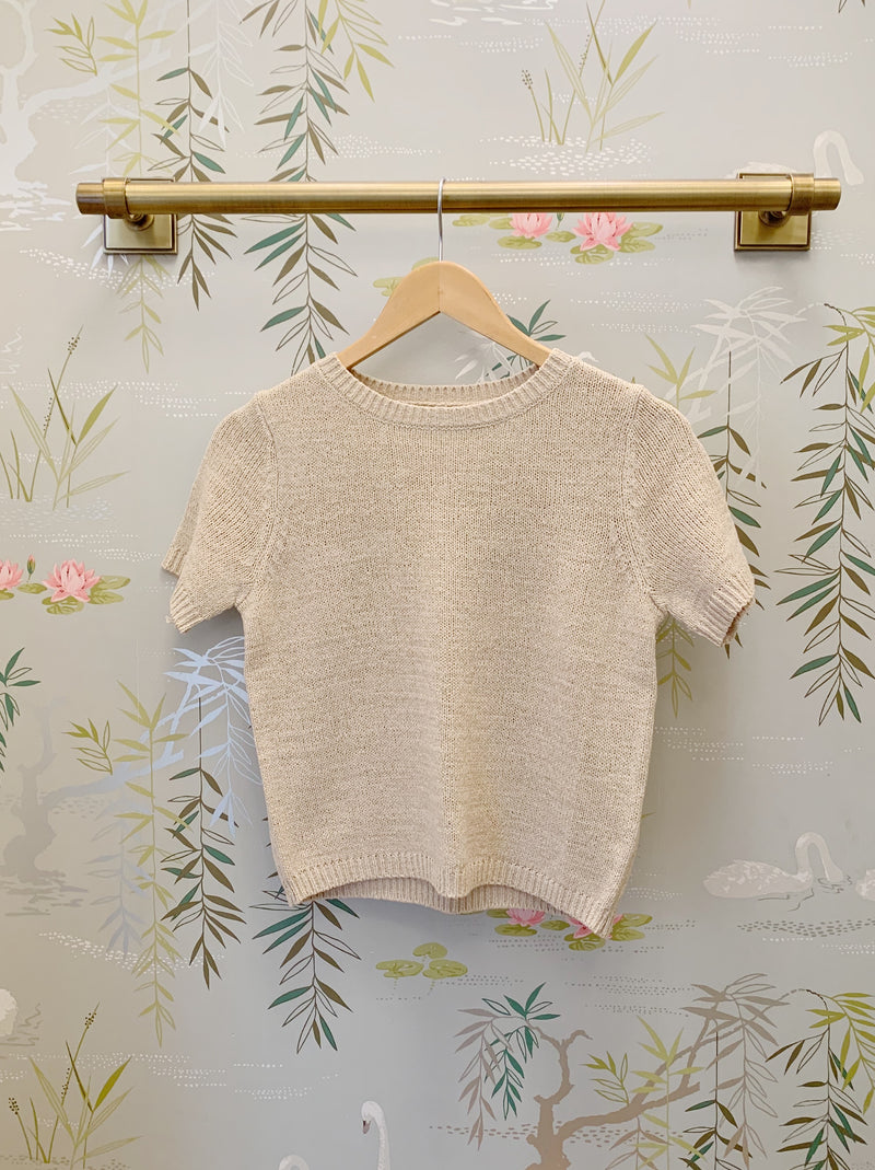 Lelia Short Sleeve Knit- Taupe