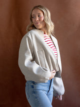 Whitney Bomber Jacket Oatmeal