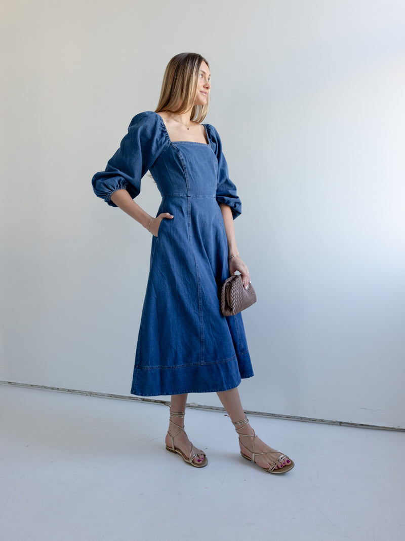 Vanessa Denim Midi Dress