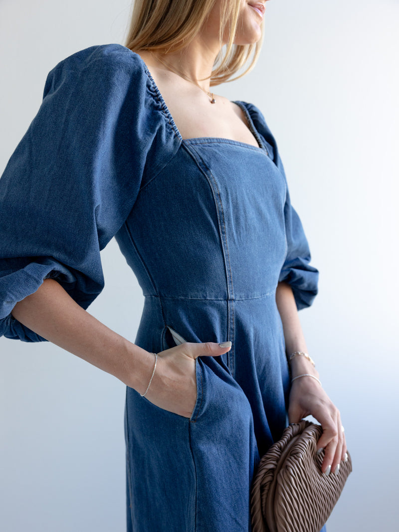 Vanessa Denim Midi Dress