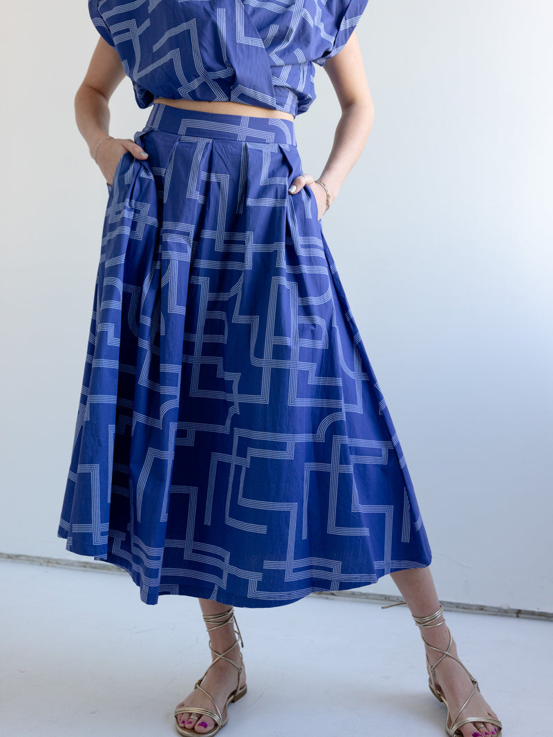 Geometric Midi Skirt