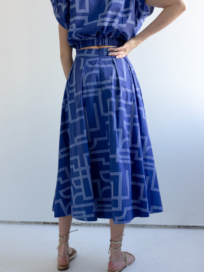 Geometric Midi Skirt