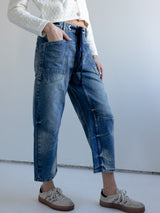 Drawstring Barrel Jeans