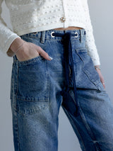 Drawstring Barrel Jeans