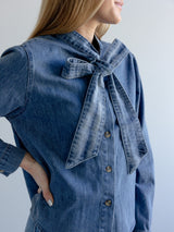 Daphne Denim Bow Blouse