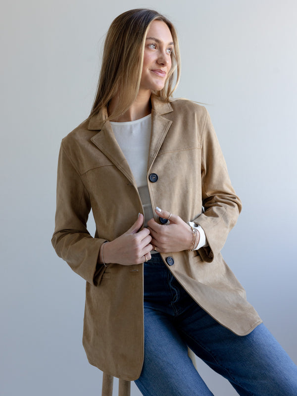 Maggie Faux Suede Blazer