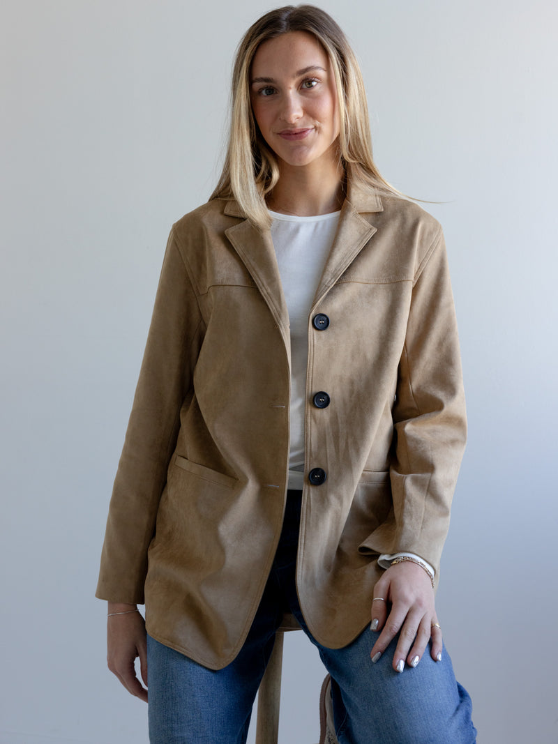 Maggie Faux Suede Blazer