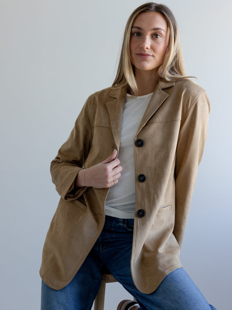 Maggie Faux Suede Blazer