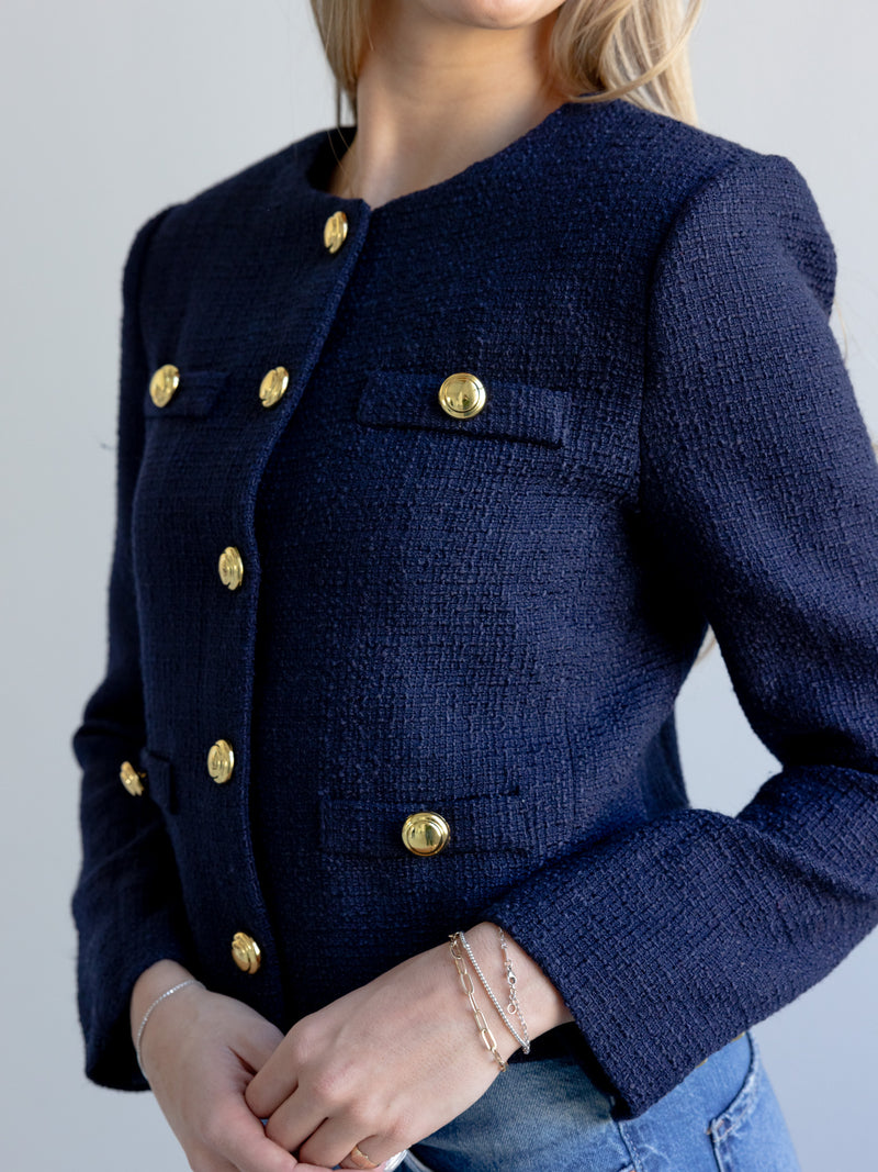 Claire Tweed Button Jacket