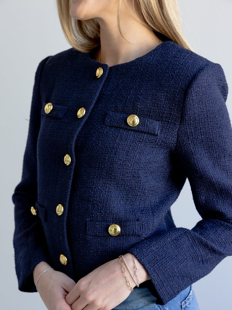 Claire Tweed Button Jacket