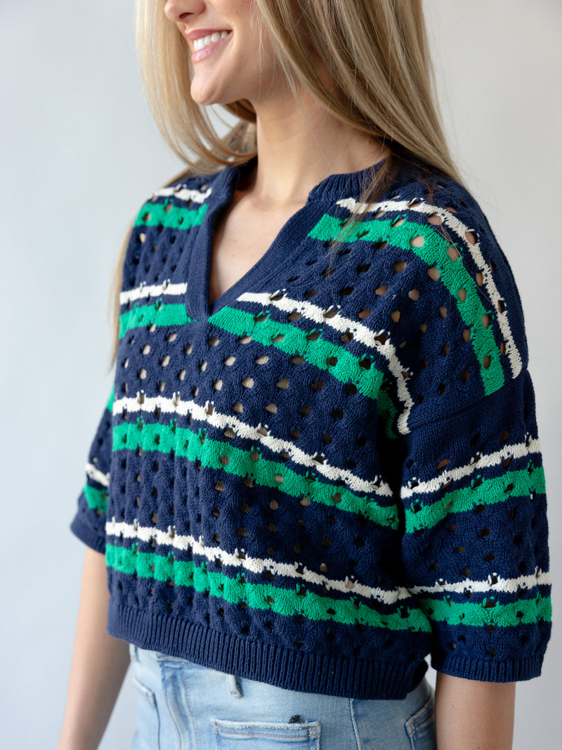 Match Point Sweater - Navy