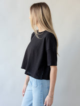 Colby Linen Tee - Black