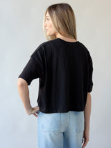 Colby Linen Tee - Black