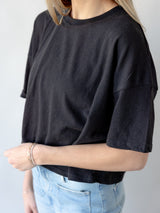 Colby Linen Tee - Black