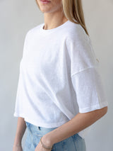 Colby Linen Tee - White