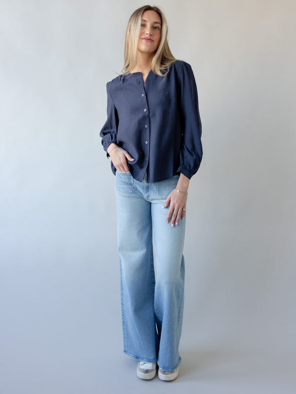 Elsbeth Navy Blouse