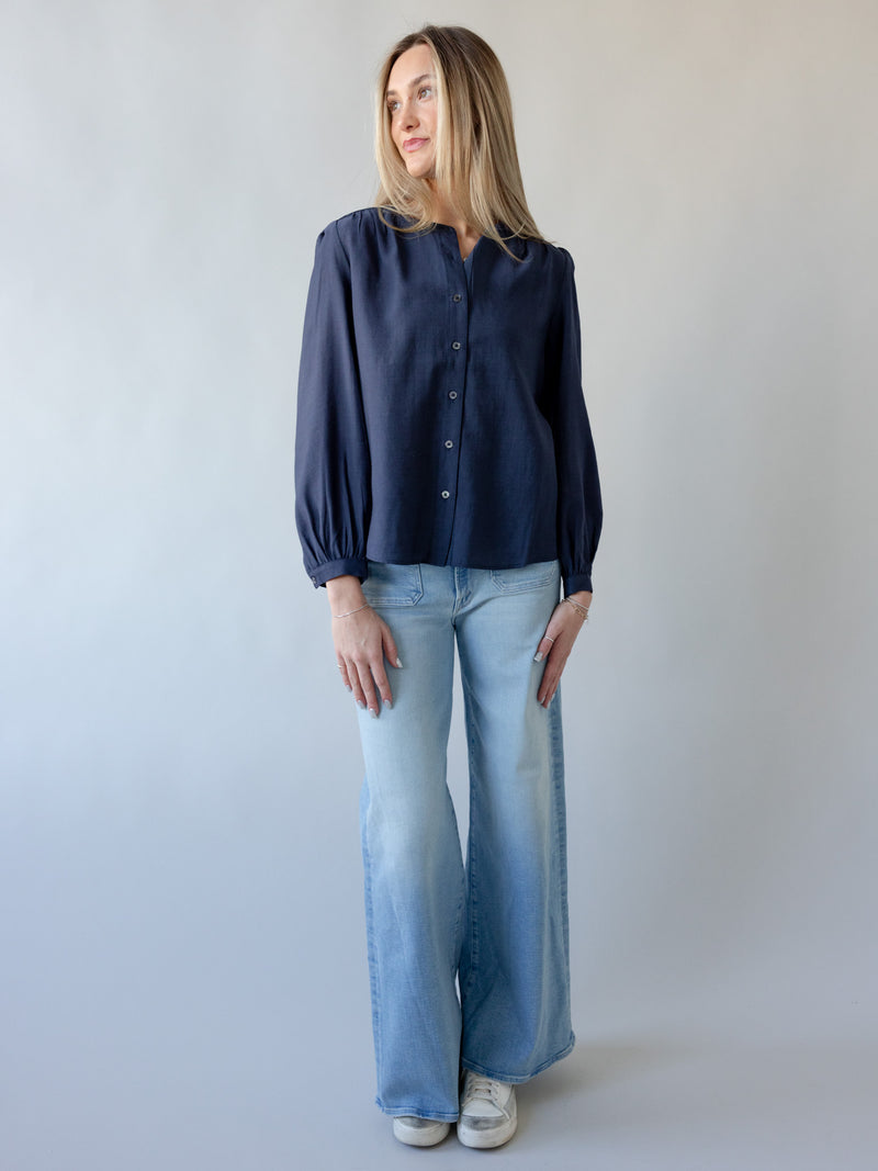 Elsbeth Navy Blouse