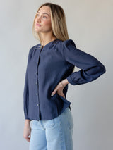 Elsbeth Navy Blouse