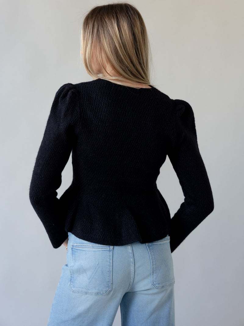 Perla Knit Cardigan - Black