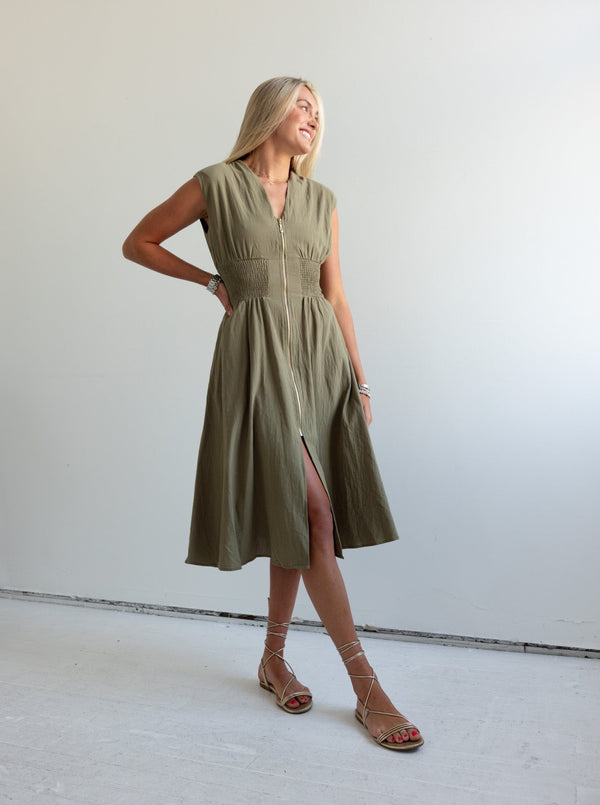 Layla Dress - Olive