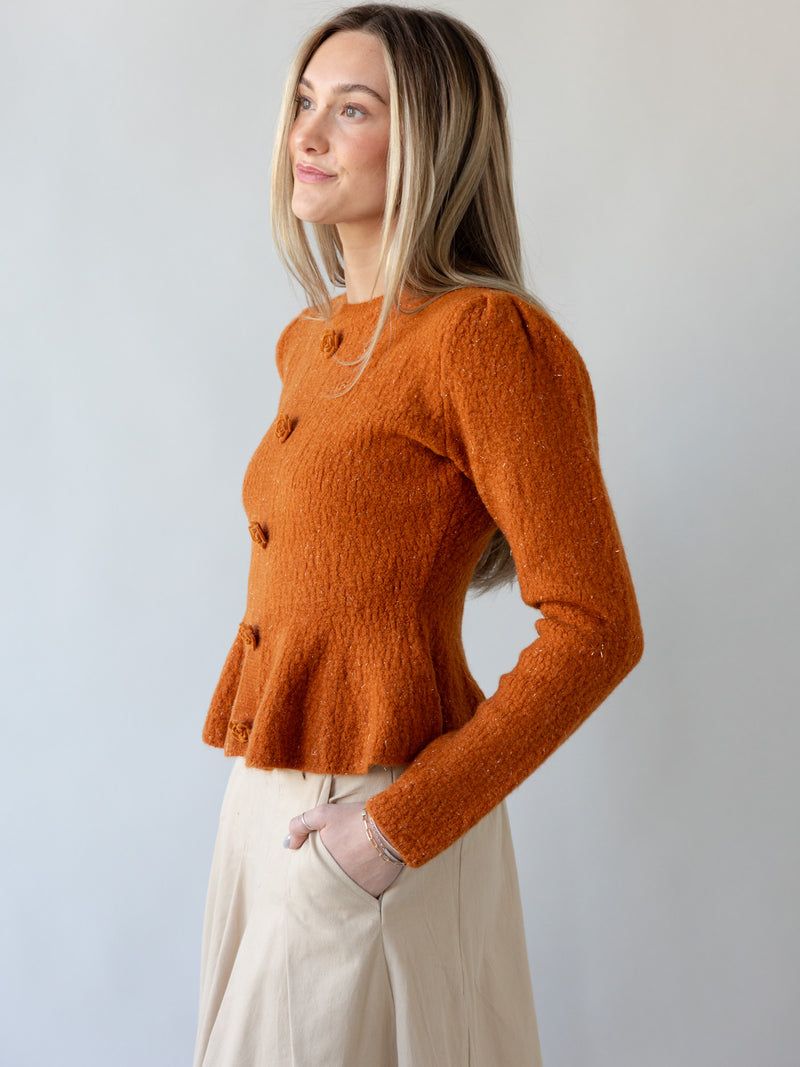 Rosette Knit Sweater