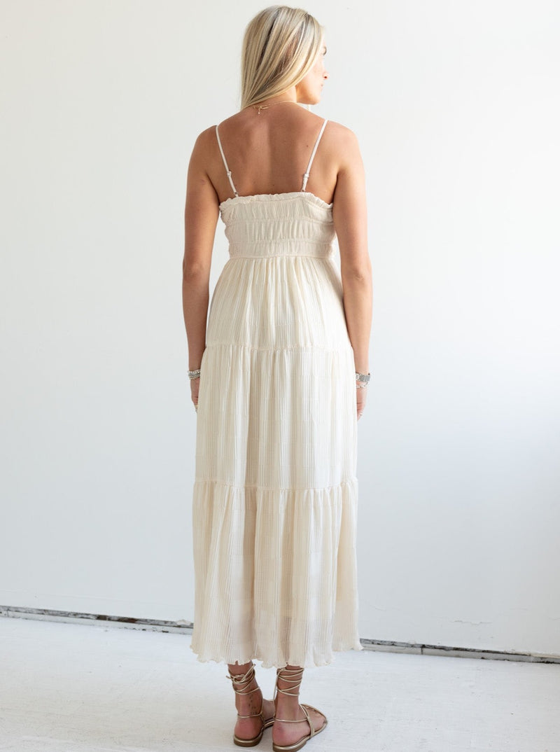 Ivory Pleat Dress