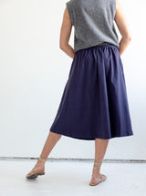 Addison Navy Midi Skirt