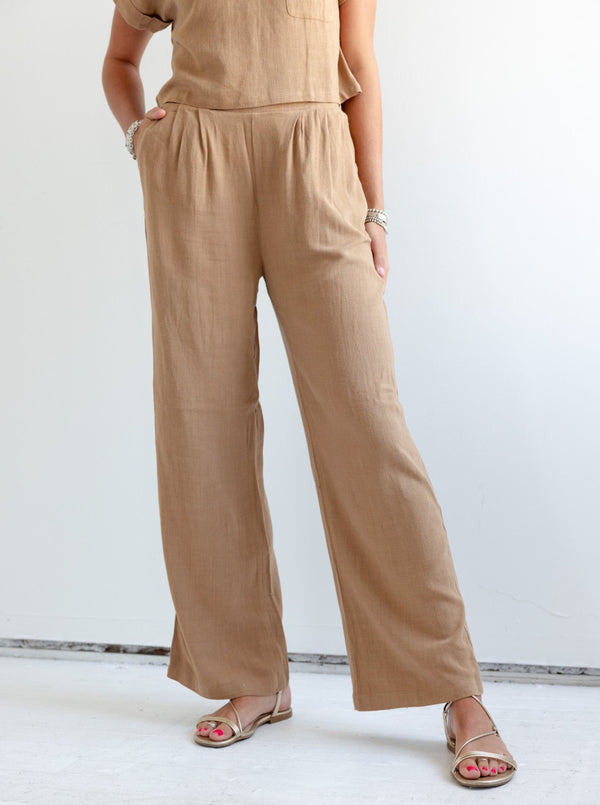 Tucker Linen Pant - Brown