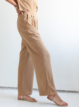 Tucker Linen Pant - Brown