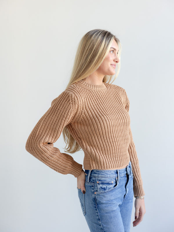 Farrah Knit Sweater Camel