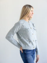 Annie Bow Cardigan Grey