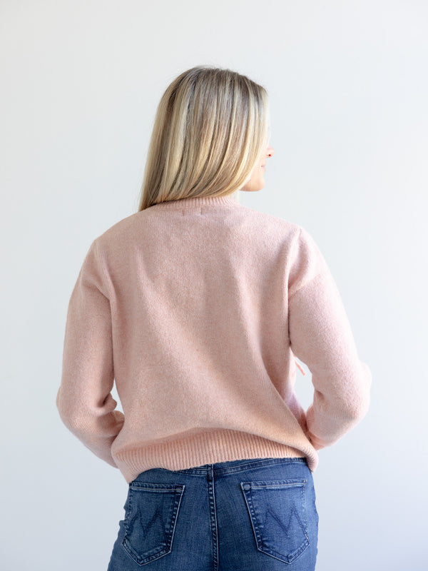 Annie Bow Cardigan Pink